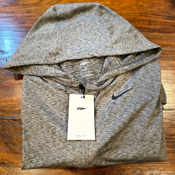 NWT!Nike Dri-Fit Hoodie Full Zip Hyperdry Transcend Black/Heather Size S - Picture 8 of 14